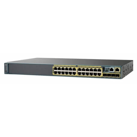 Cisco Catalyst WS-C2960X-24PD-L commutateur réseau Géré L2 Gigabit Ethernet (10/100/1000) Noir Connexion Ethernet, supportant l'