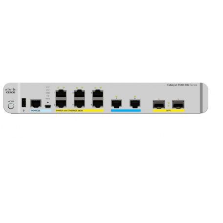 Cisco 3560-CX Géré L2 Gigabit Ethernet (10/100/1000) Gris Connexion Ethernet, supportant l'alimentation via ce port (PoE)