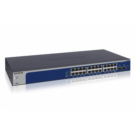 Netgear XS724EM Géré L2 10G Ethernet (100/1000/10000) Bleu, Gris 1U
