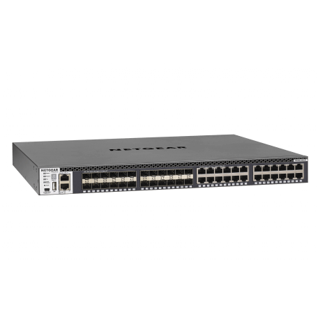 Netgear M4300-24X24F Géré L2/L3/L4 10G Ethernet (100/1000/10000) Noir 1U