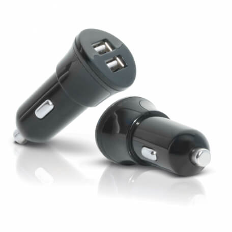 Mobilis Car Charger 2 USB Auto Noir