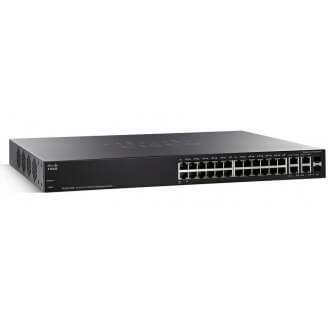 Cisco SF300-24MP Géré L3 Noir Connexion Ethernet, supportant l'alimentation via ce port (PoE)