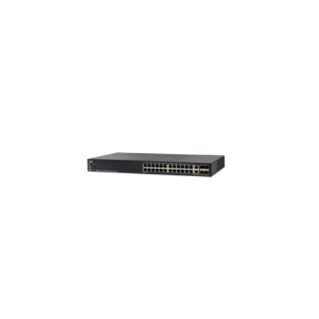 Cisco SF550X-24P-K9 Géré L3 Fast Ethernet (10/100) Noir 1U Connexion Ethernet, supportant l'alimentation via ce port (PoE)