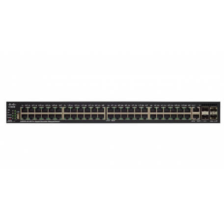 Cisco SF550X-48P Géré L3 Fast Ethernet (10/100) Noir, Gris 1U Connexion Ethernet, supportant l'alimentation via ce port (PoE)