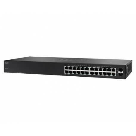 Cisco SG110-24 Non-géré L2 Gigabit Ethernet (10/100/1000) Noir