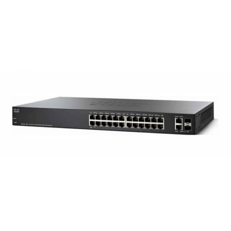 Cisco SG250X-24P Géré L2/L3 Noir 1U Connexion Ethernet, supportant l'alimentation via ce port (PoE)