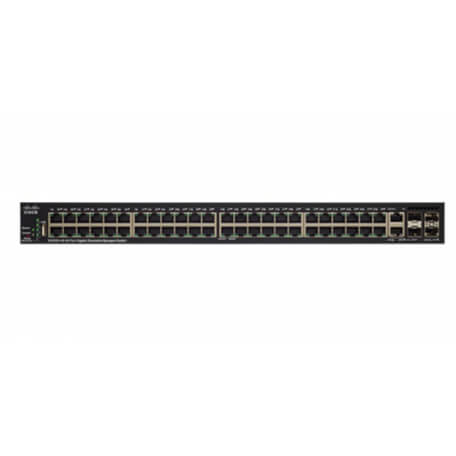 Cisco SG350X-48MP Géré L3 Gigabit Ethernet (10/100/1000) Noir 1U Connexion Ethernet, supportant l'alimentation via ce port (PoE)
