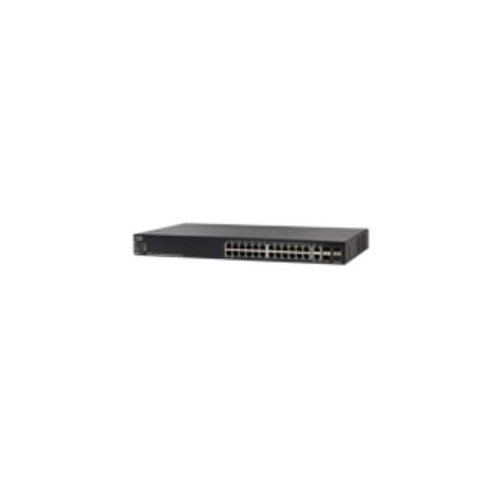 Cisco SG550X-24MPP-K9 Géré L3 Gigabit Ethernet (10/100/1000) Noir 1U Connexion Ethernet, supportant l'alimentation via ce port (