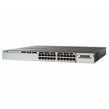 Cisco Catalyst WS-C3750X-24P-L-RF commutateur réseau Géré L2 Gigabit Ethernet (10/100/1000) Noir 1U Connexion Ethernet, supporta