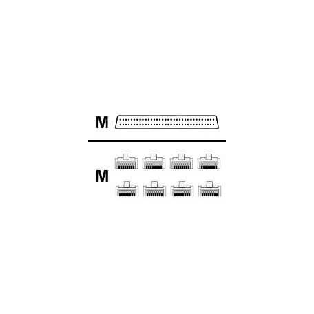 Cisco Cable 8 Lead Octal 68 pin - 8 RJ45 câble de réseau 1,22 m Noir