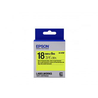 Epson LK-5YBF - Fluorescent - Noir sur Jaune - 18mmx9m