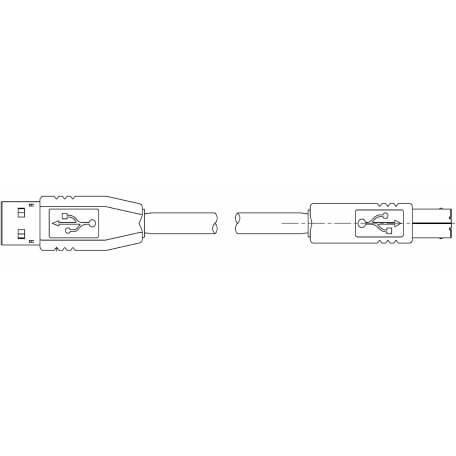 Zebra 105850-028 câble USB 1,8 m 2.0 USB A USB B