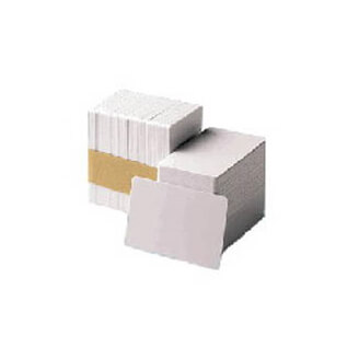 Boîte de 500 cartes PVC blanches 0,76mm - 30 mil. Zebra 104523-111