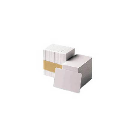 Boîte de 500 cartes PVC blanches 0,76mm - 30 mil. Zebra 104523-111