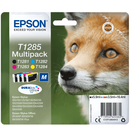 Epson Fox Multipack "Renard" (T1285) - Encre DURABrite Ultra N, C, M, J