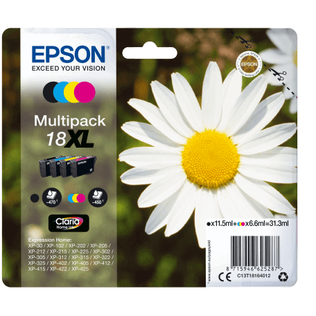 Epson Daisy Multipack "Pâquerette" 18XL - Encre Claria Home N,C,M,J