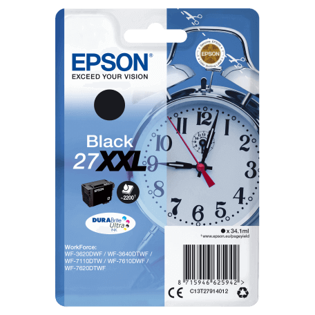 Epson Alarm clock Cartouche "Réveil" 27XXL - Encre DURABrite Ultra N