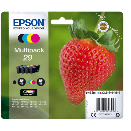 Epson Strawberry Multipack "Fraise" 29 - Encre Claria Home N,C,M,J