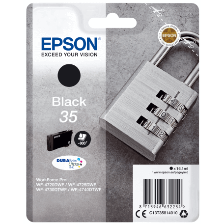 Epson Padlock Singlepack Black 35 DURABrite Ultra Ink