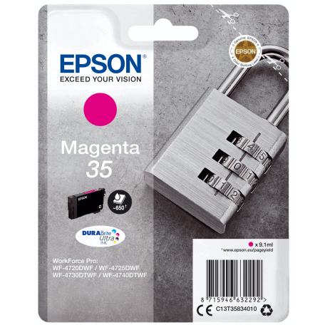 Epson Padlock Singlepack Magenta 35 DURABrite Ultra Ink