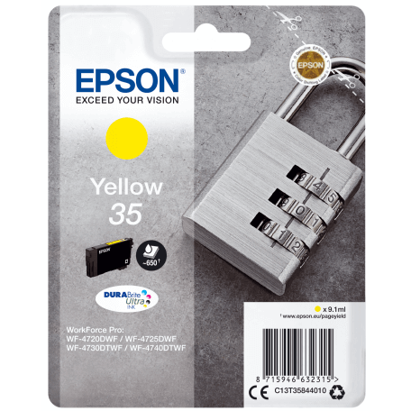 Epson Padlock Singlepack Yellow 35 DURABrite Ultra Ink