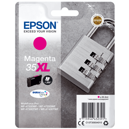 Epson Padlock Singlepack Magenta 35XL DURABrite Ultra Ink