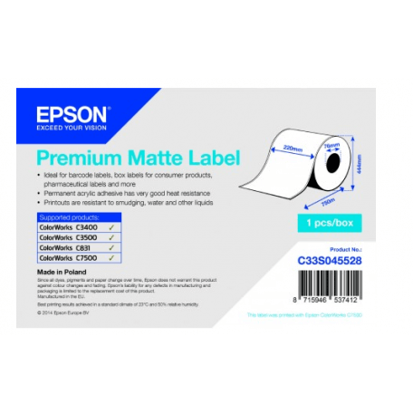 Epson C33S045528 étiquette à imprimer Blanc