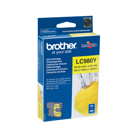 Brother LC-980Y cartouche d'encre Original Jaune 1 pièce(s)