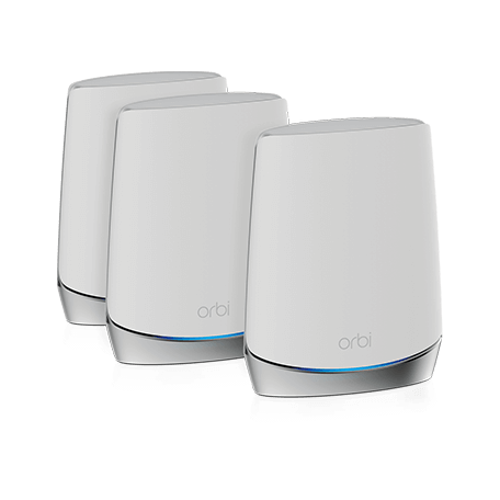 Netgear Orbi WiFi 6 routeur sans fil Tri-bande (2,4 GHz / 5 GHz / 5 GHz) Gigabit Ethernet Acier inoxydable, Blanc