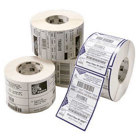 Boîte de 4 rouleaux d'étiquettes transfert thermique 75mmx35mm Polypro 3000T transparent Zebra 3004428