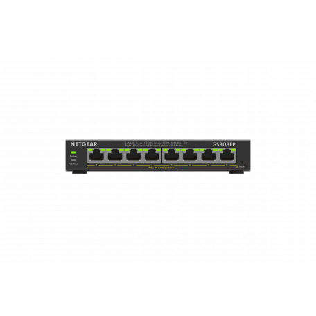 Netgear GS308EP Géré L2/L3 Gigabit Ethernet (10/100/1000) Noir Connexion Ethernet, supportant l'alimentation via ce port (PoE)