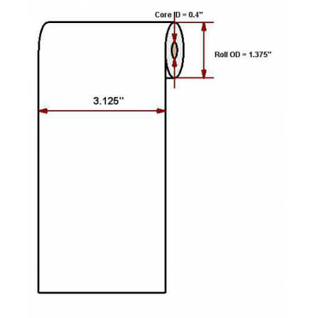 Datamax O'Neil Premium paper, 3.125"' x 40' papier thermique