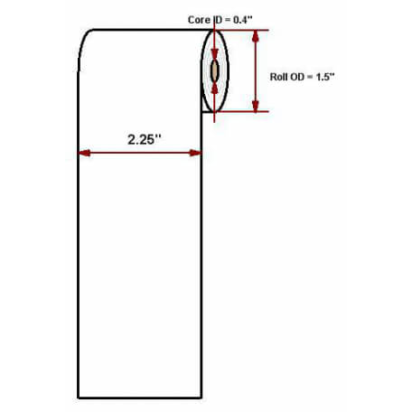 Datamax O'Neil Long life paper 2.25"' x 53' papier thermique