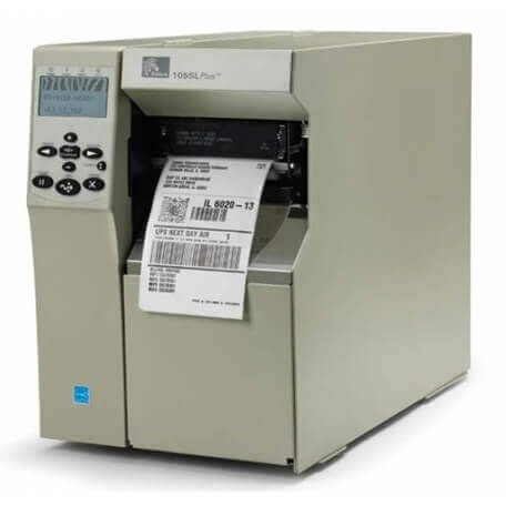 Zebra 105SLPlus imprimante pour étiquettes Thermique direct/Transfert thermique 300 x 300 DPI Avec fil &sans fil