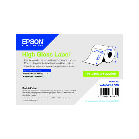 Epson High Gloss Label 210 X 297 194 LBL