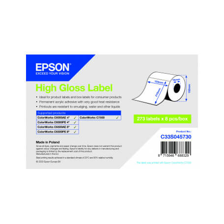 Epson HIGH GLOSS LBL DIE CUT 105 X 210 273 LBL