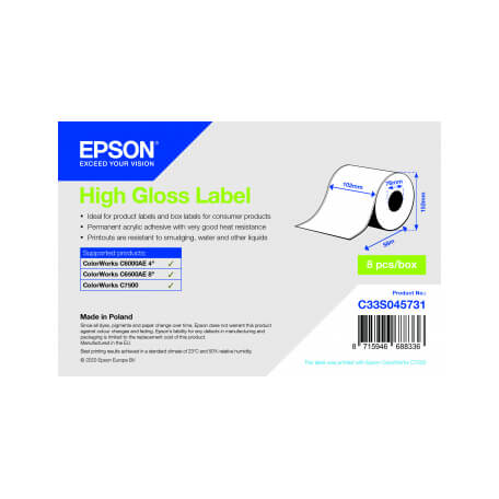 Epson HIGH GLOSS LBL CONT ROLL 102MM X 58M