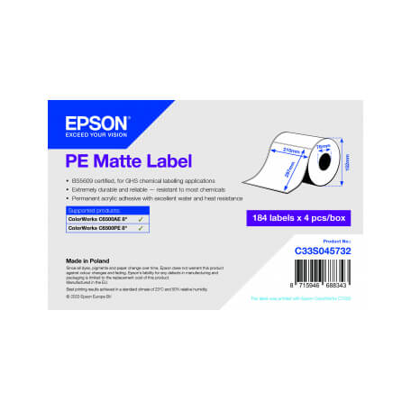 Epson PE MATT LBL DIE CUT 210 X 297 184 LBLS