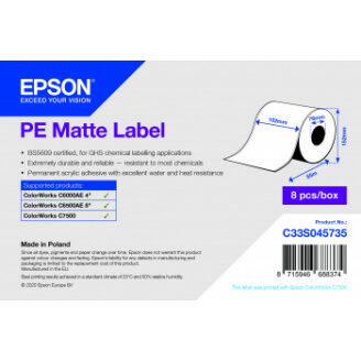 Epson PE MATT LBL CONT ROLL 102MM X 55M