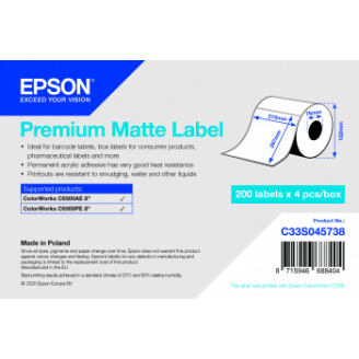 Epson PREM MAT LBLB DIE CUT 210 X 297 X 60M