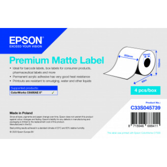 Epson PREM MAT LBL CONT ROLL 203MM X 60M
