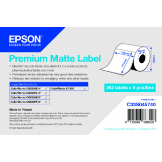 Epson PREM MATT LBL DIE CUT 105 X 210MM 282 LB
