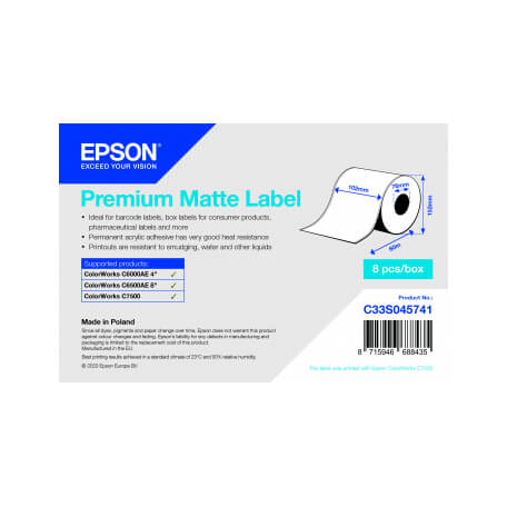 Epson PREM MAT LBL CONT ROLL 102 MM X 60M