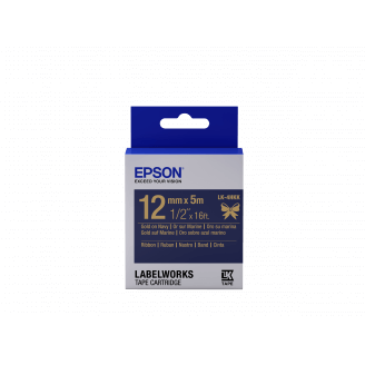 Epson Ruban satin pour étiqueteuse LK-4HKK Or/Marine 12 mm (5 m)