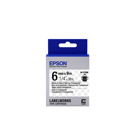 Epson LK-2TBN - Transparent - Noir sur Transparent - 6mmx9m