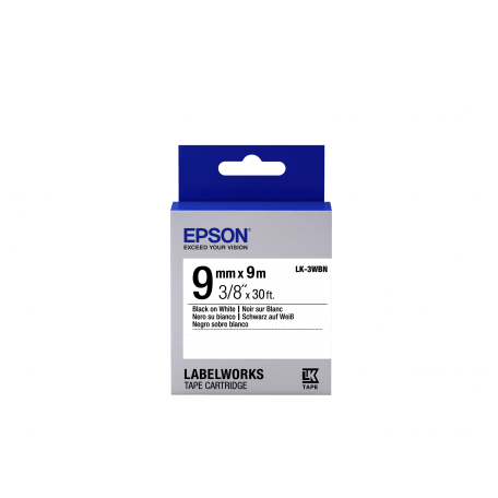 Epson LK-3WBN - Standard - Noir sur Blanc - 9mmx9m