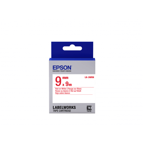 Epson LK-3WRN - Standard - Rouge sur Blanc - 9mmx9m