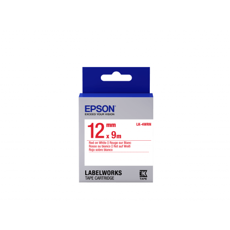 Epson LK-4WRN - Standard - Rouge sur Blanc - 12mmx9m