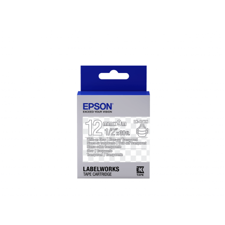 Epson LK-4TWN - Transparent - Blanc sur Transparent - 12mmx9m