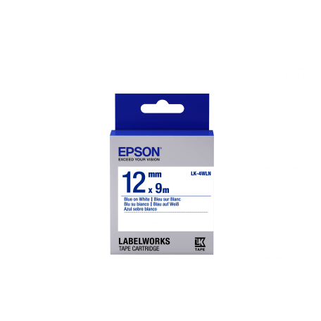 Epson LK-4WLN - Standard - Bleu sur Blanc - 12mmx9m